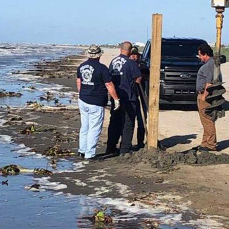 Blue Boot Rodeo and its donors team with Grand Isle to place life-saving rings near Grand Isle's rock jetties